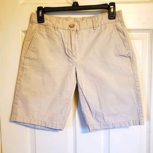 Gap Ladies Khaki Boyfriend Roll-Up Bermuda Shorts